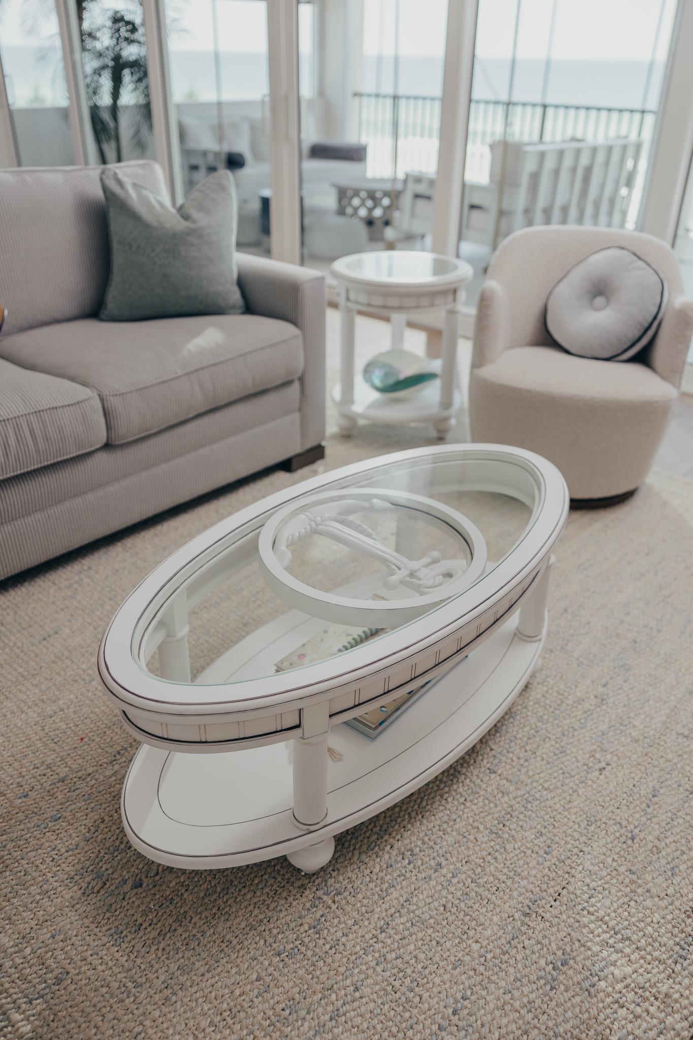 Monaco Insert for Coffee and End Tables - Anchor Blanc Finish