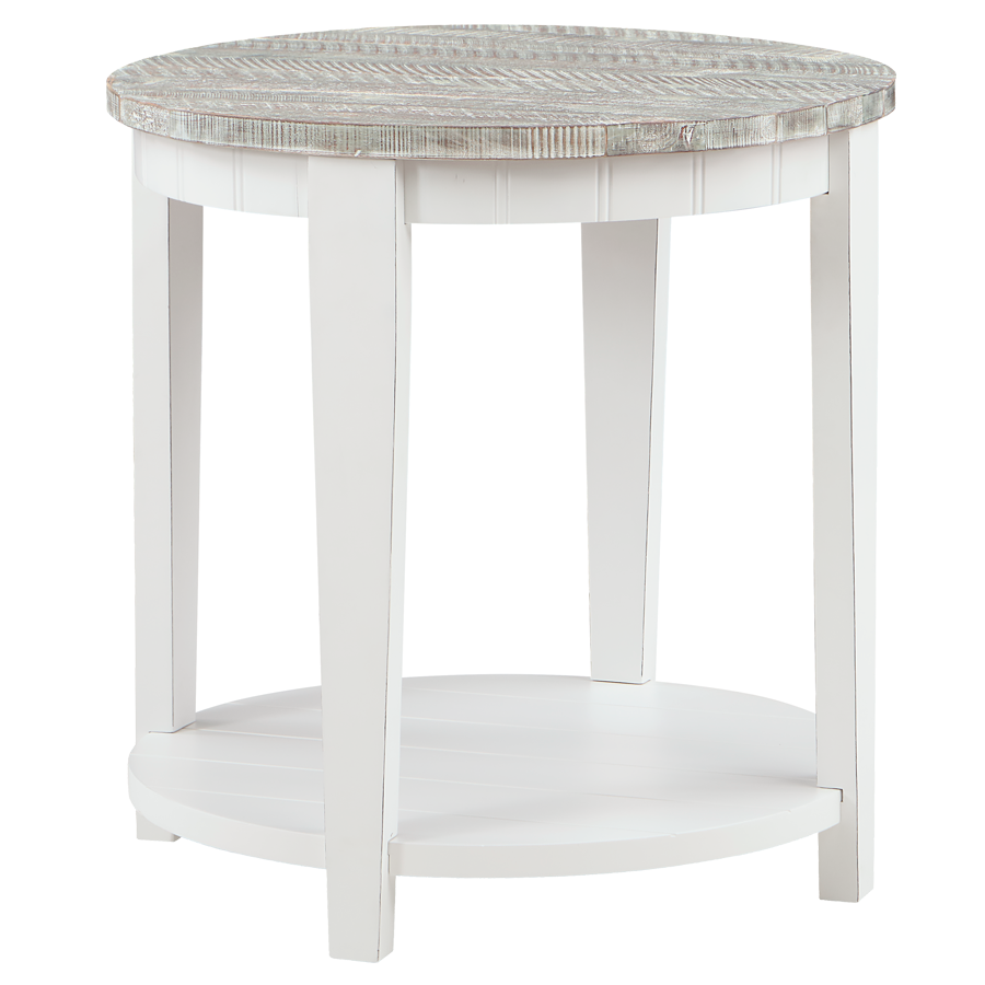 Monaco Round End Table - Boardwalk Top