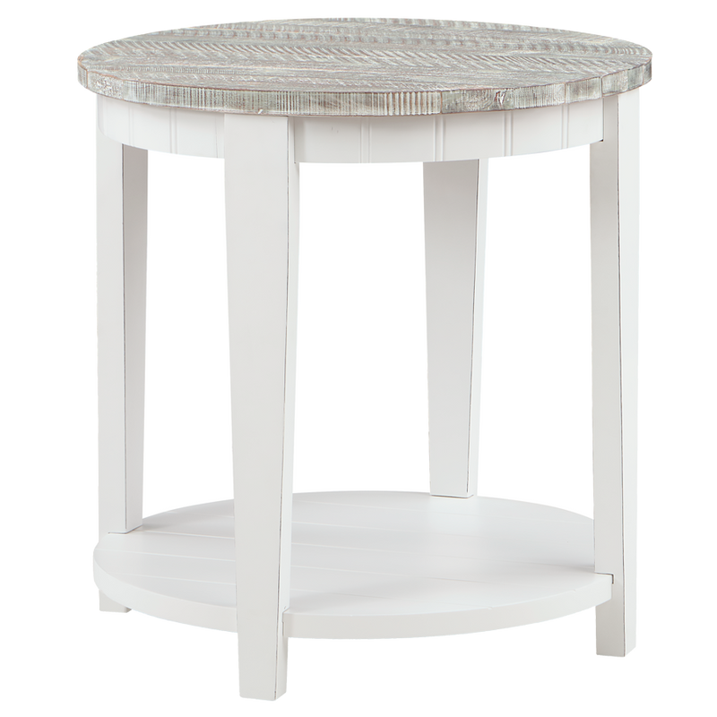 Monaco Round End Table - Boardwalk Top