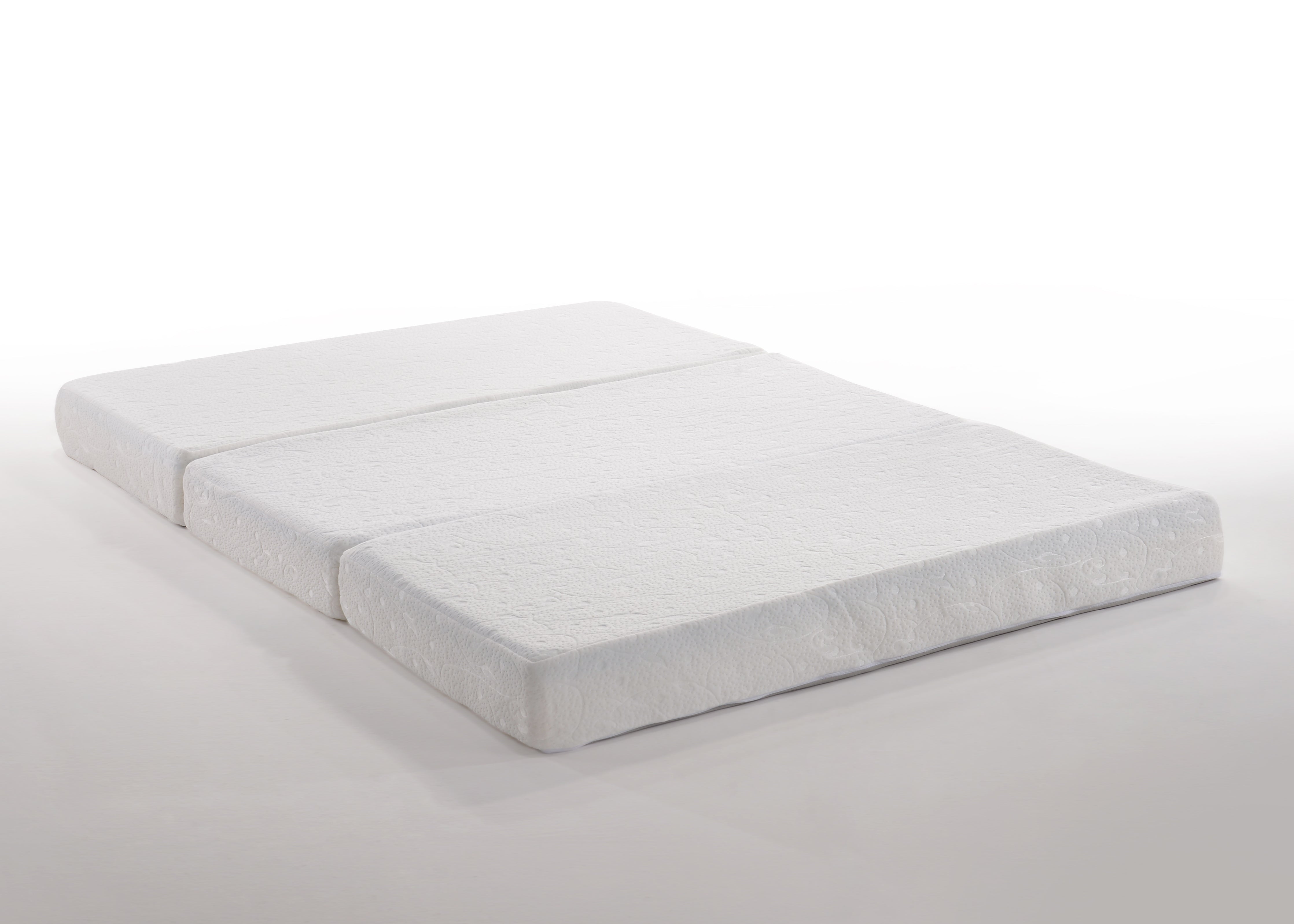 Tri-fold gel memory foam mattress unfolding inside Murphy cabinet bed | Atlantic Fine Furniture, Melbourne FL