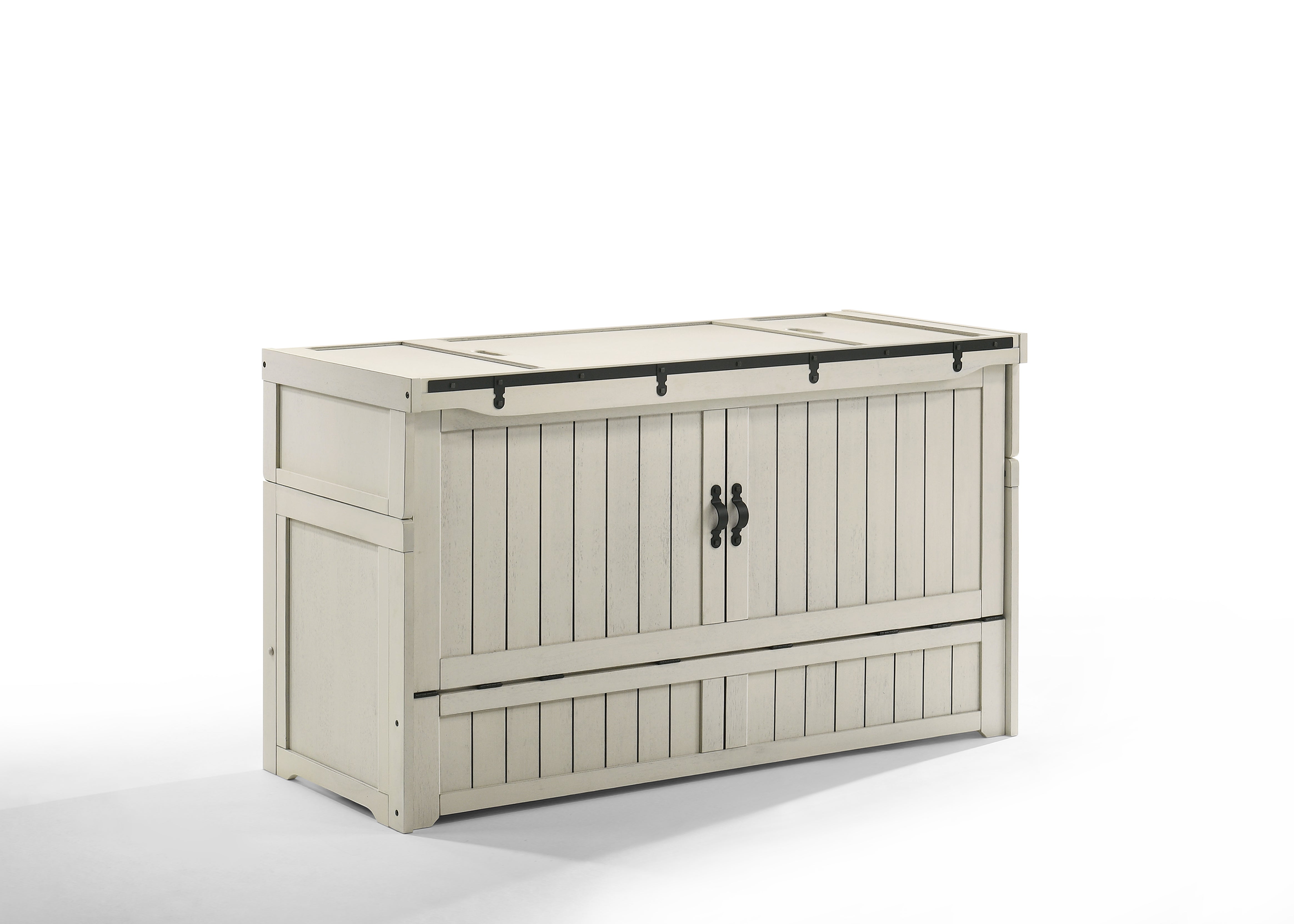 Murphy Cube Cabinet Bed in Vintage White | Atlantic Fine Furniture, Melbourne FL