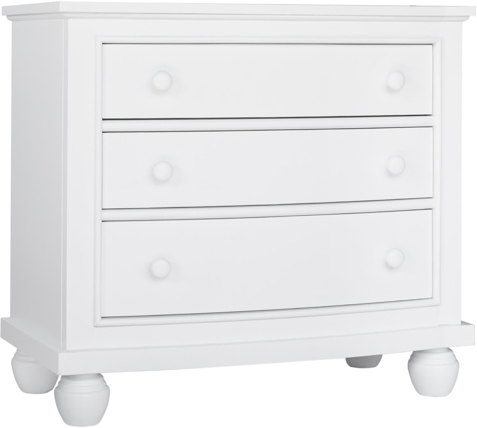 Nantucket 3 Drawer Nightstand (White)