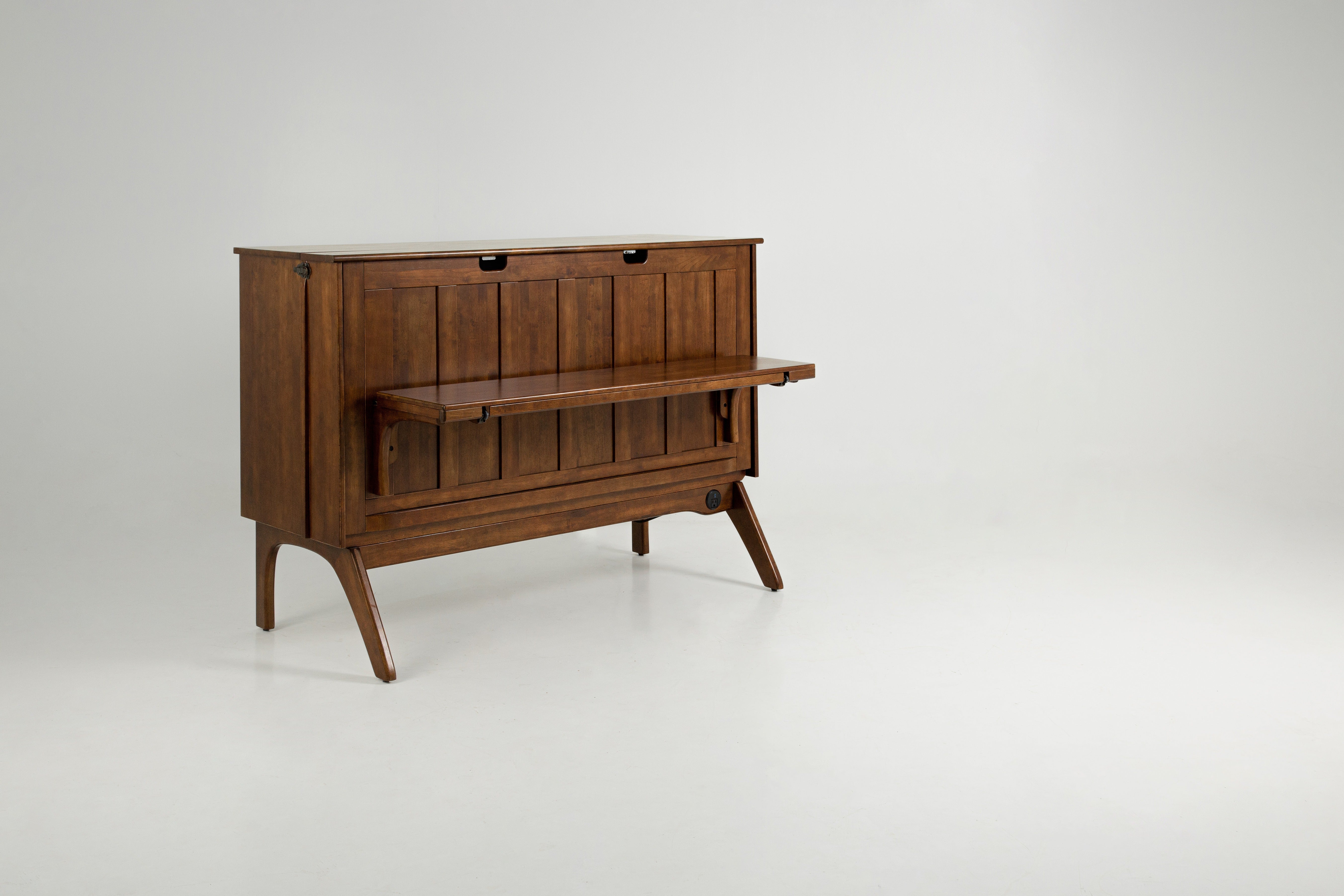 Mykonos Murphy Desk Bed in Black Walnut, desk position | Atlantic Fine Furniture, Melbourne FL