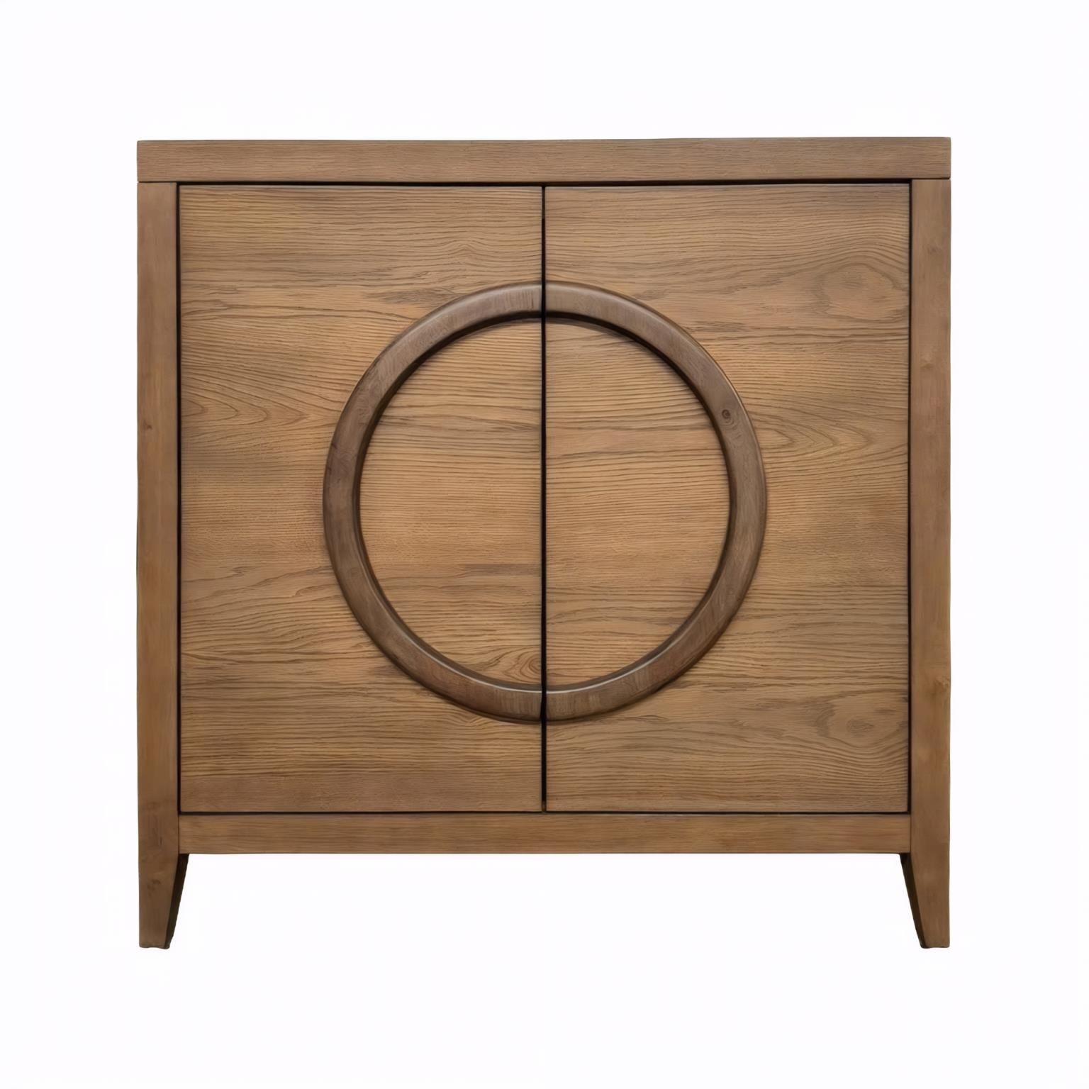 Pacific Heights 2-Door Bunching Credenza. Oak and Walnut finish