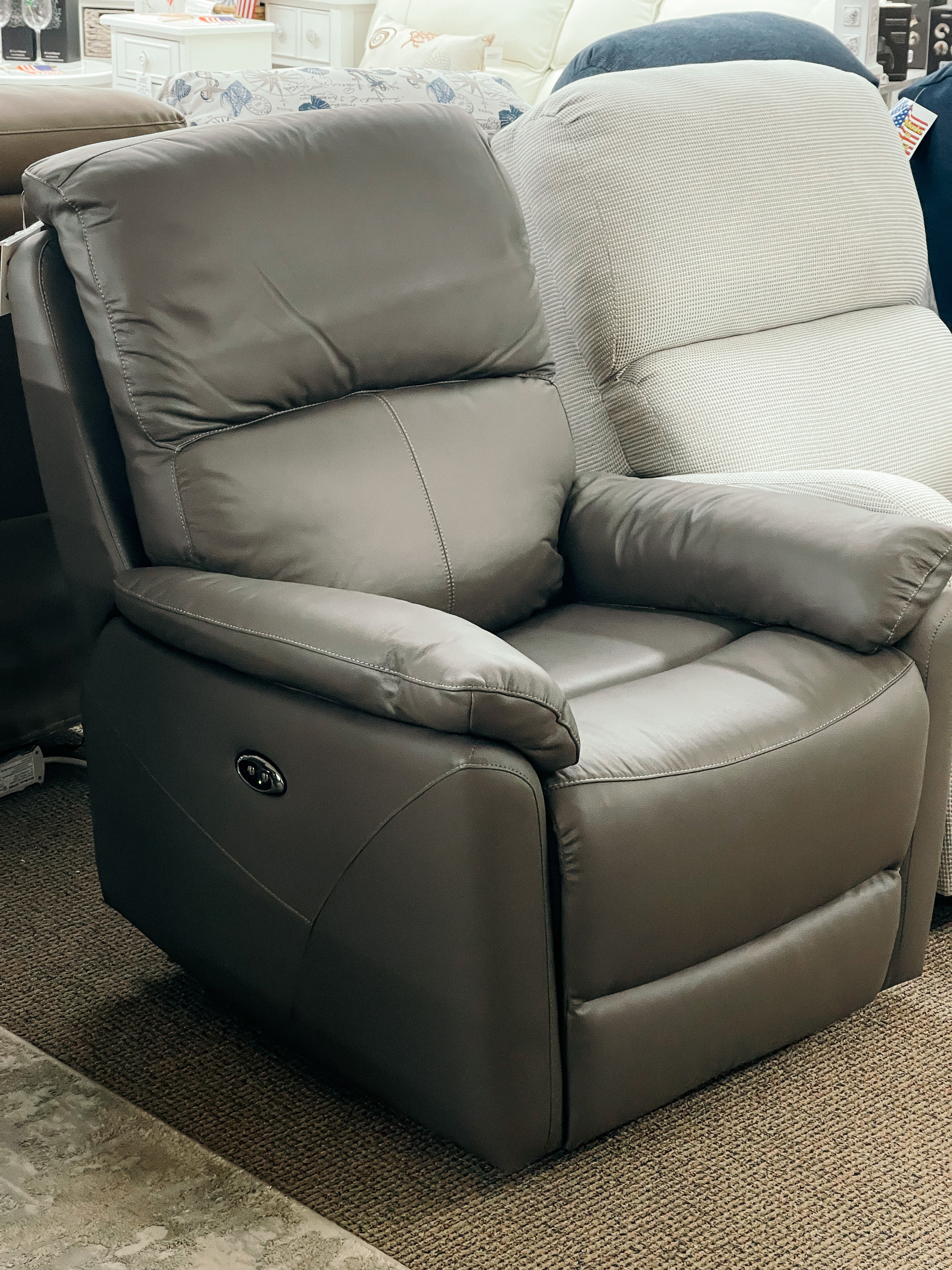 Custom Power Leather Recliner - Atlantic Fine Furniture Inc