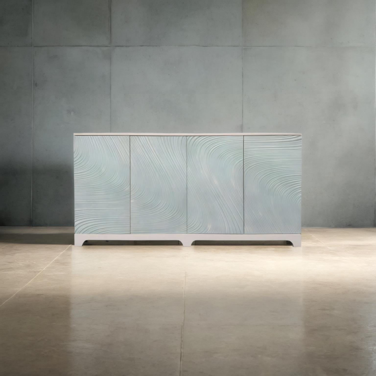 Positano Credenza. Aqua finish