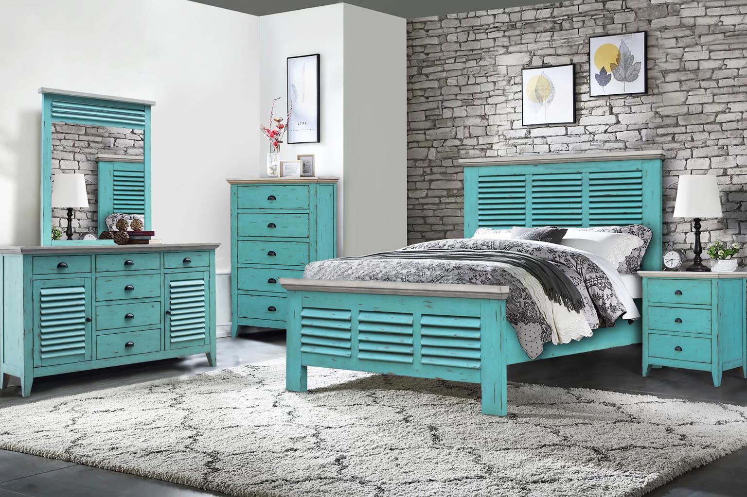 Rosalyn Bedside Chest (Ocean Green)
