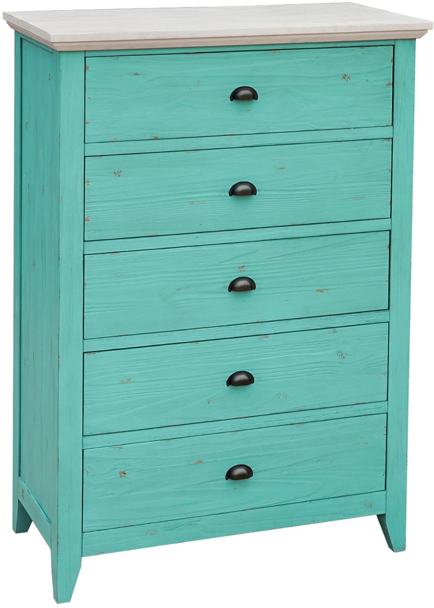 Rosalyn Bedside Chest (Ocean Green)