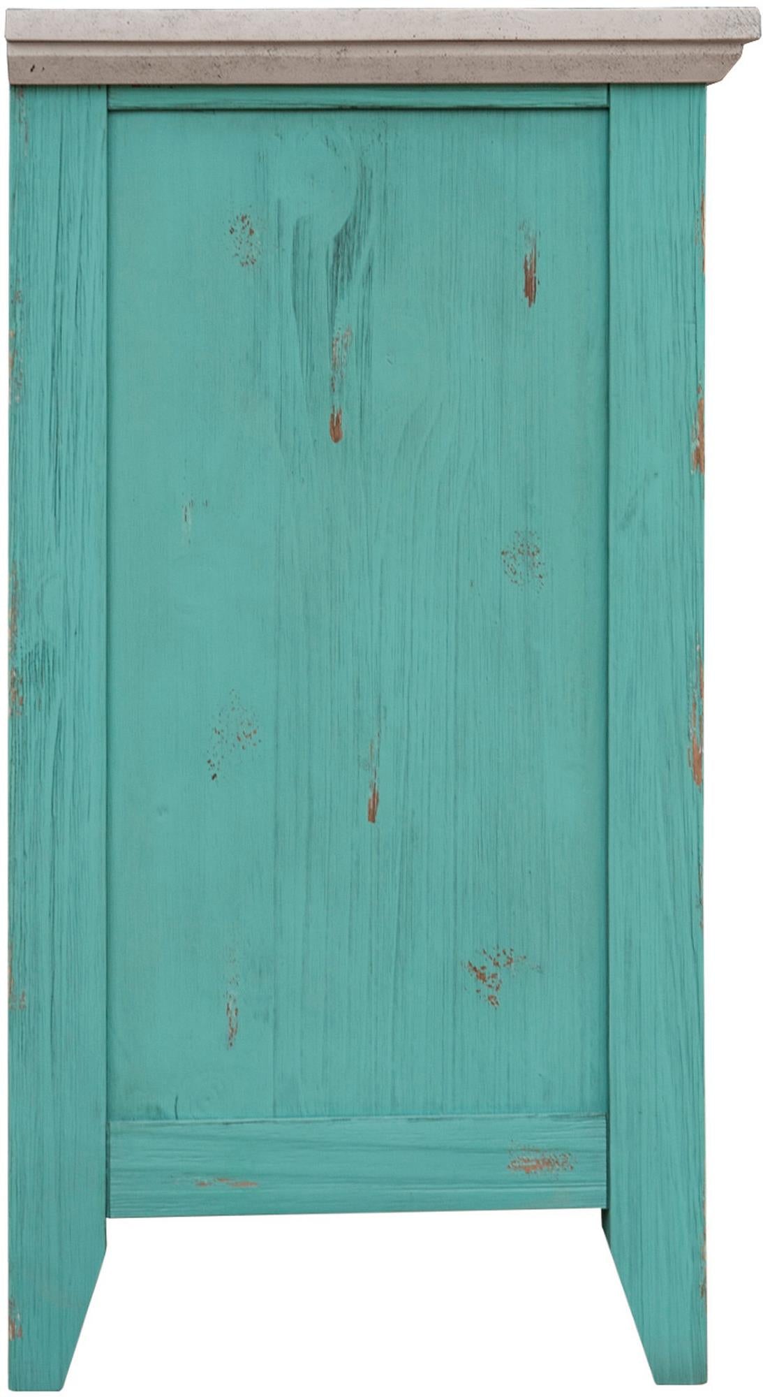 Rosalyn Small Door Nightstand (Ocean Green)