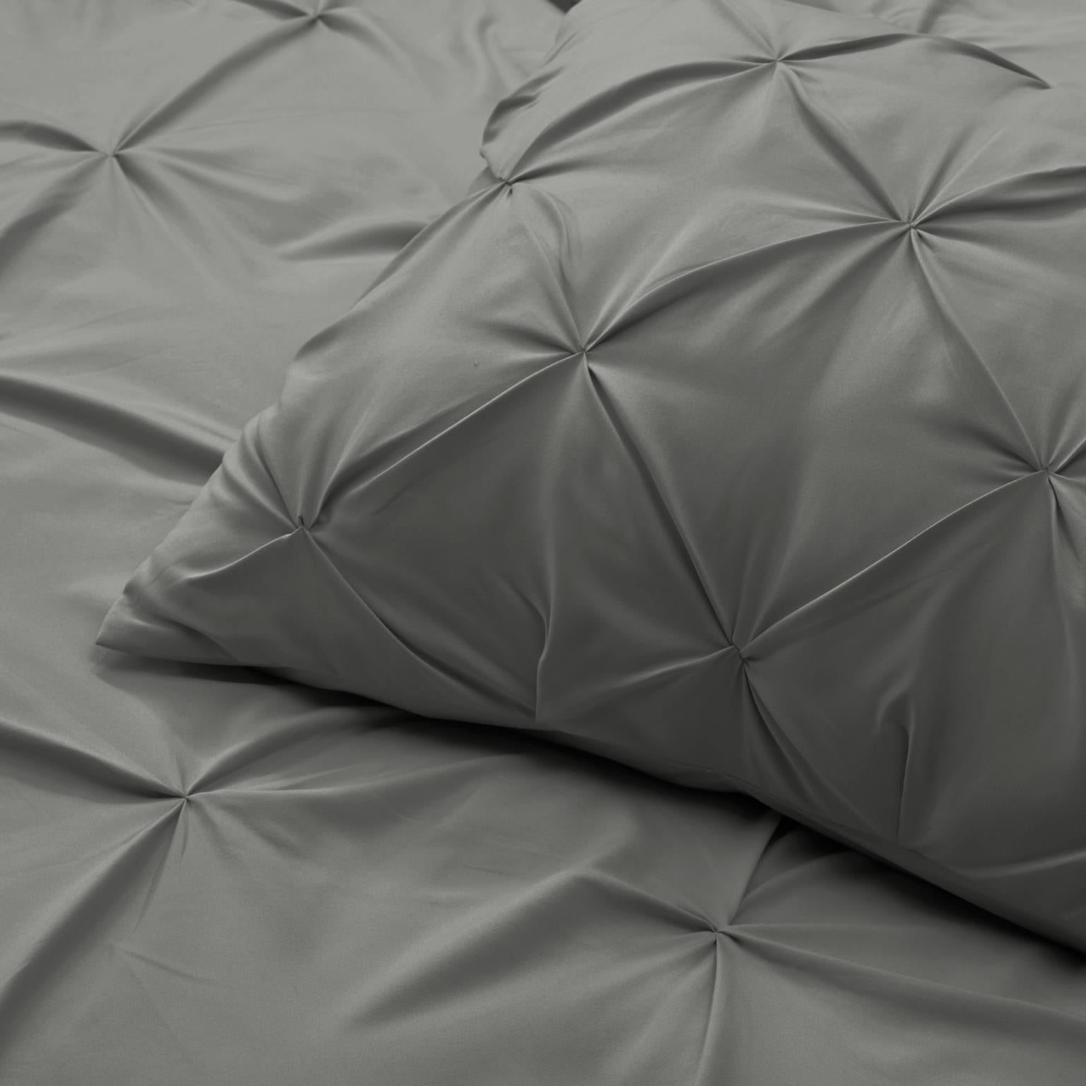 Tranquility Pinch Pleat Comforter with Matching Pillow Shams