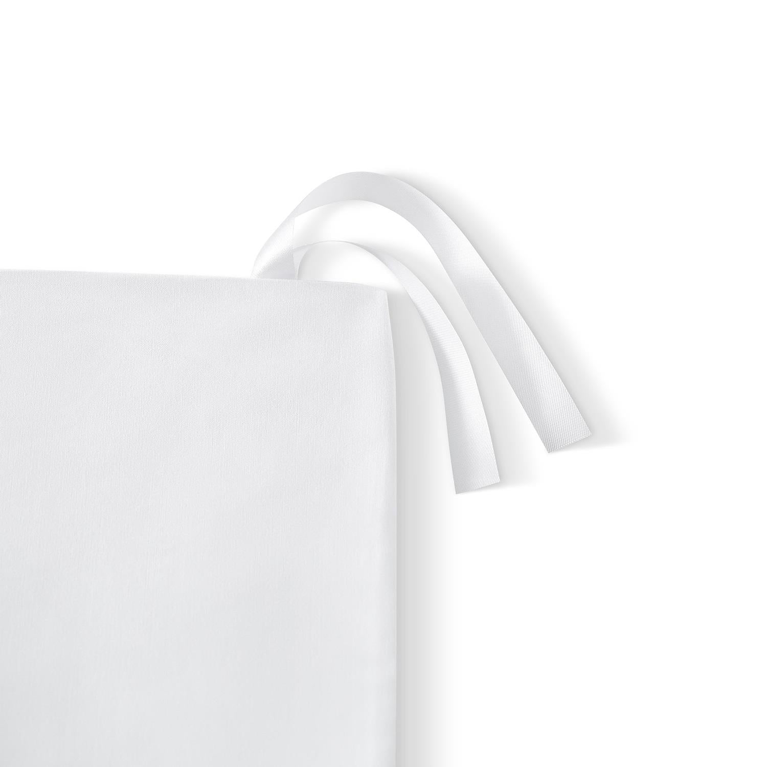 Hotel Luxury Sheet Set - White with Taupe Stitching