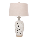 Tropical Table Lamp, Hard Round Shade