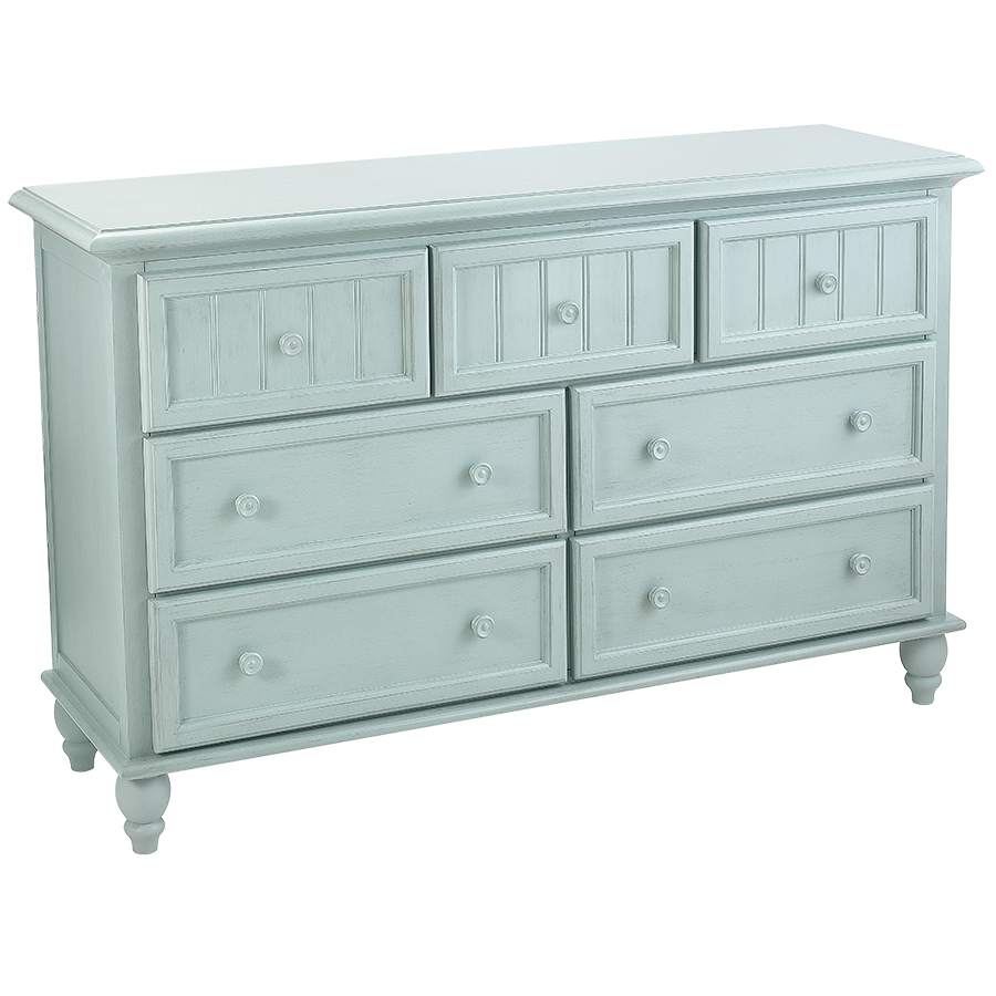 Sea Haven 7 Drawer Dresser - Glacier Blue