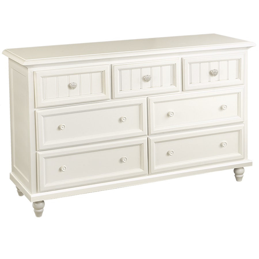 Sea Haven 7 Drawer Dresser - White
