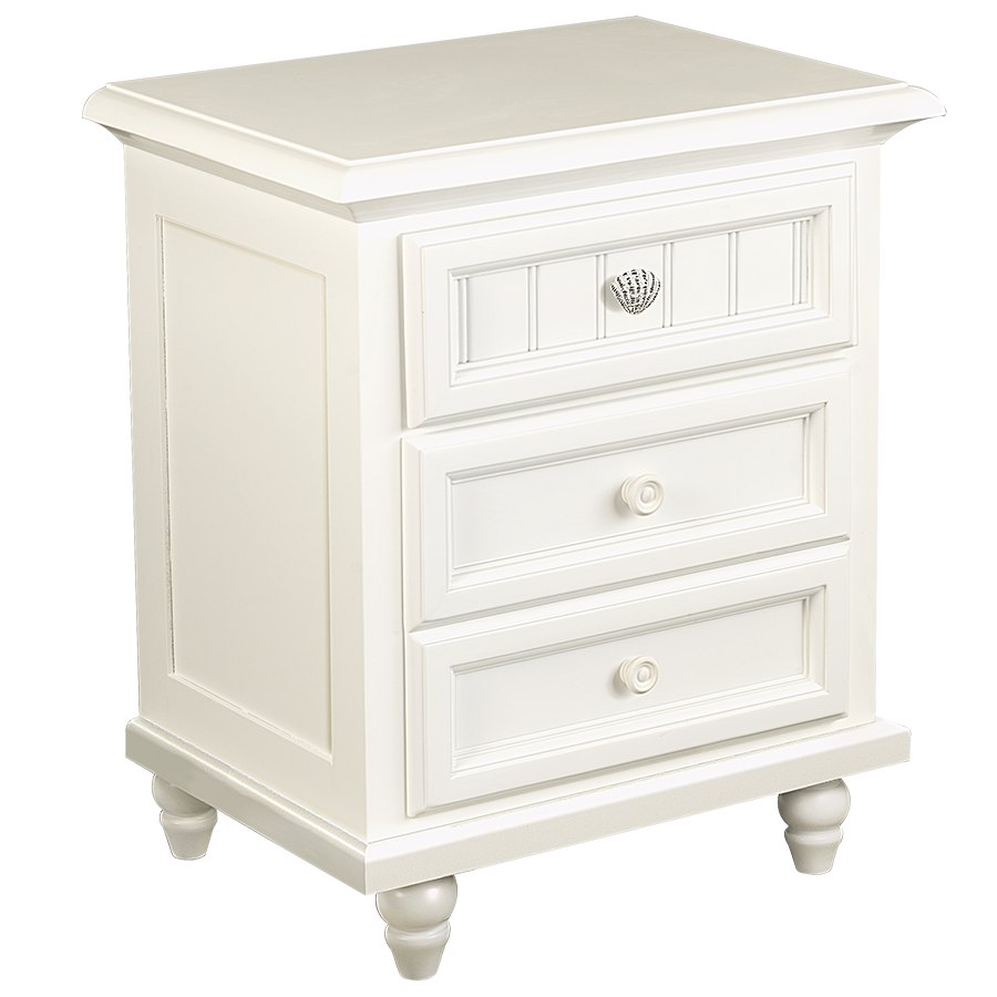 Sea Haven 2 Drawer Nightstand - White