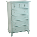Sea Haven 5 Drawer Chest - Glacier Blue