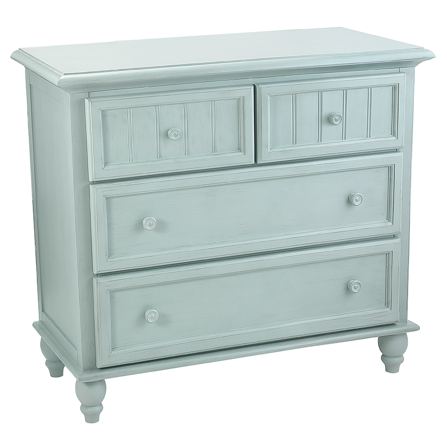 Sea Haven Split 4 Draw Dresser - Glacier Blue