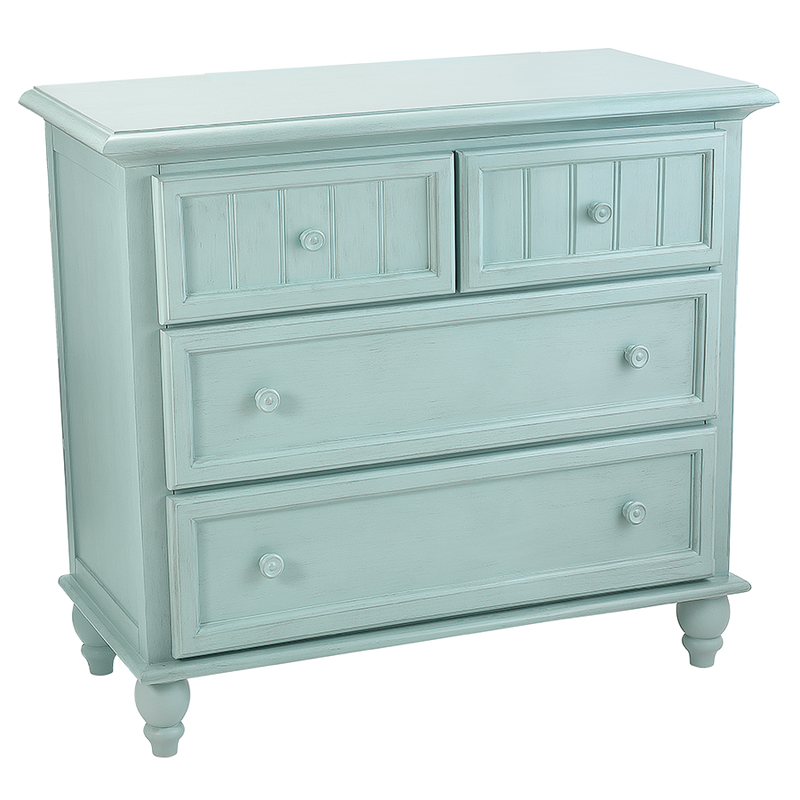 Sea Haven Split 4 Draw Dresser - Glacier Blue