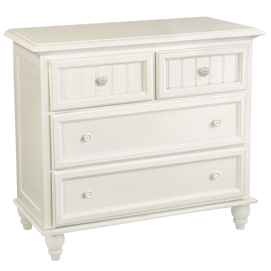 Sea Haven Split 4 Draw Dresser - White