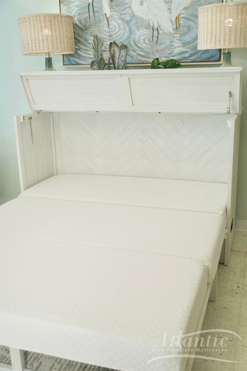 Savannah Queen Size Murphy Cabinet Bed - Monaco White