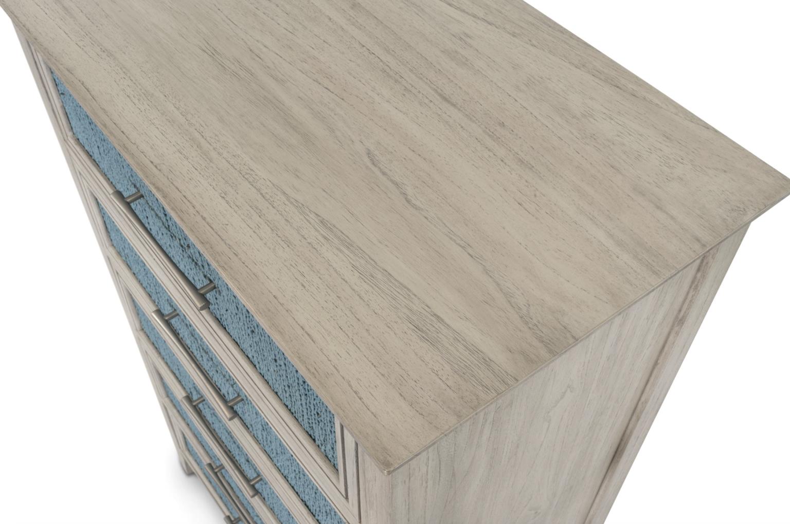 Ocean Isles 5 Drawer Woven Chest, Ocean Blue