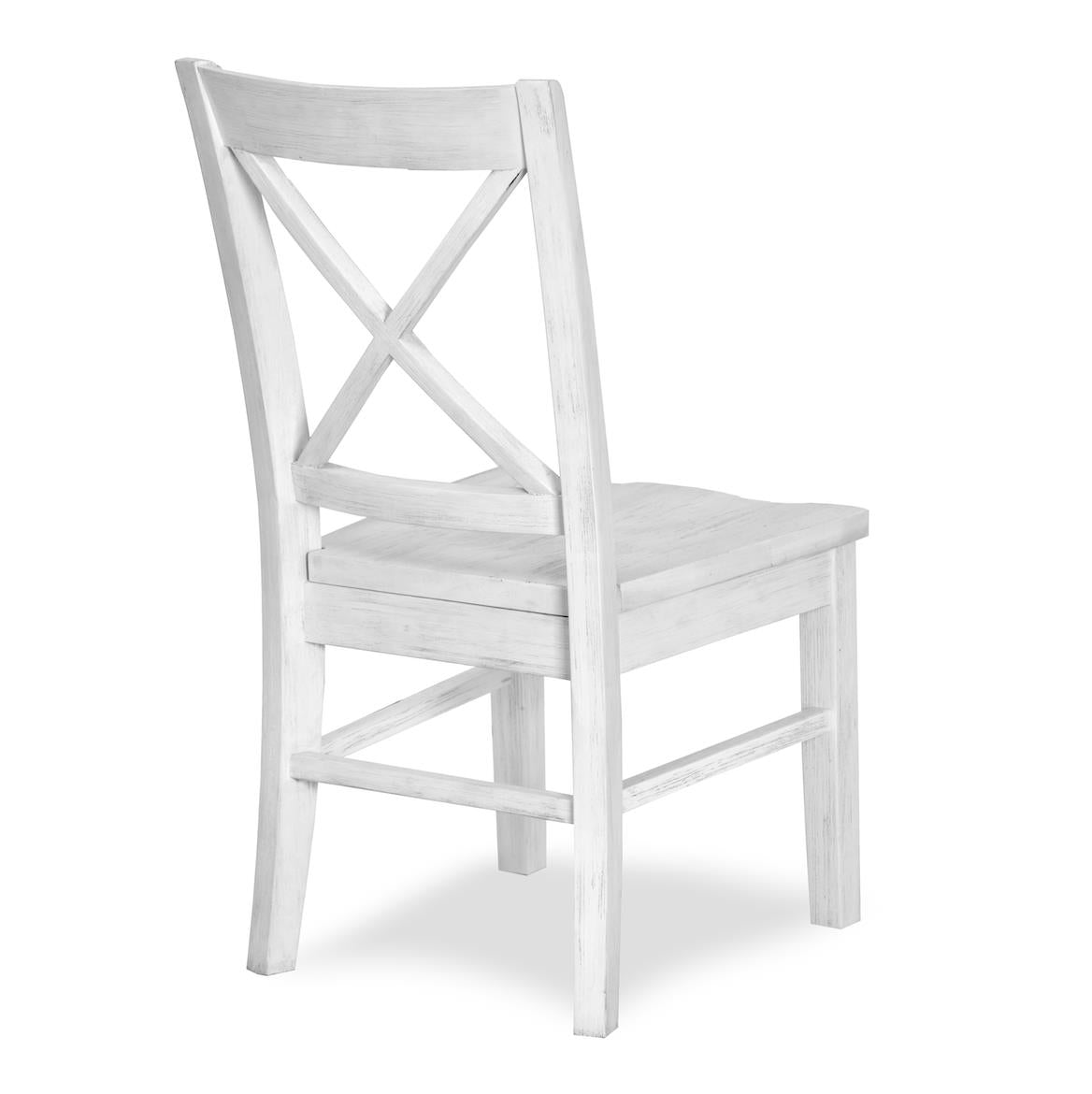 Surfside X-back Dining Chair. Weathered White Finish. 2 per box; priced as individual chair