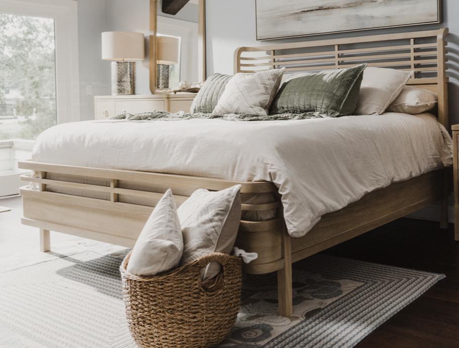 Monterey King Bed Sandstone Finish