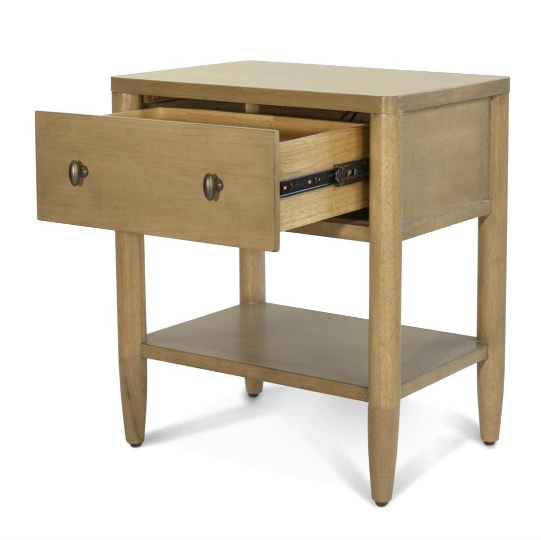 Chatham 1 Drawer Nightstand w/ USB A + C. Warm Maple Finish