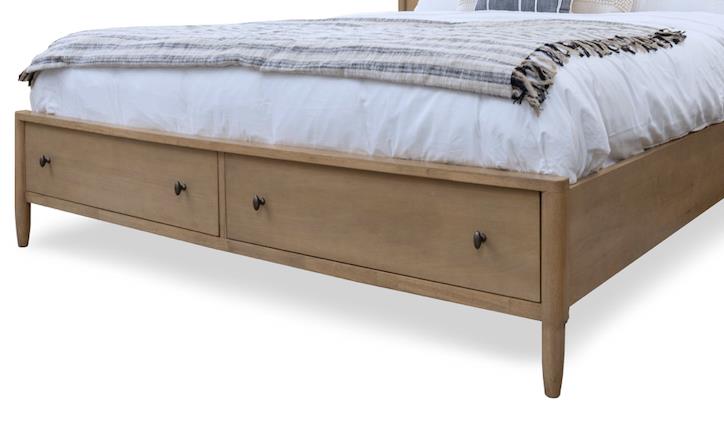 Chatham King Storage Footboard and Slats. Warm Maple Finish
