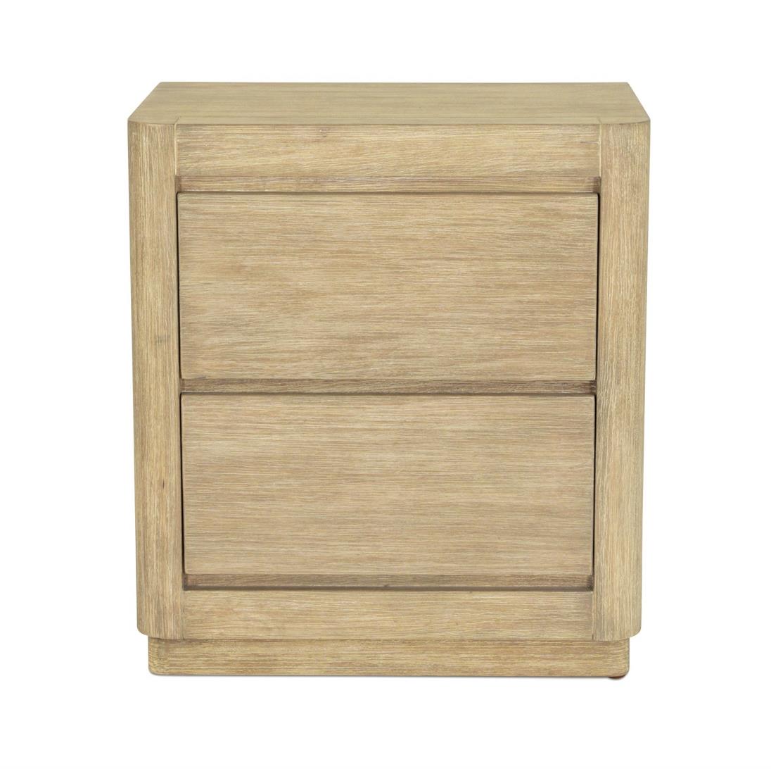 Hyde Park 2 Drawer Nightstand w/ Power. Weathered Natural Finish