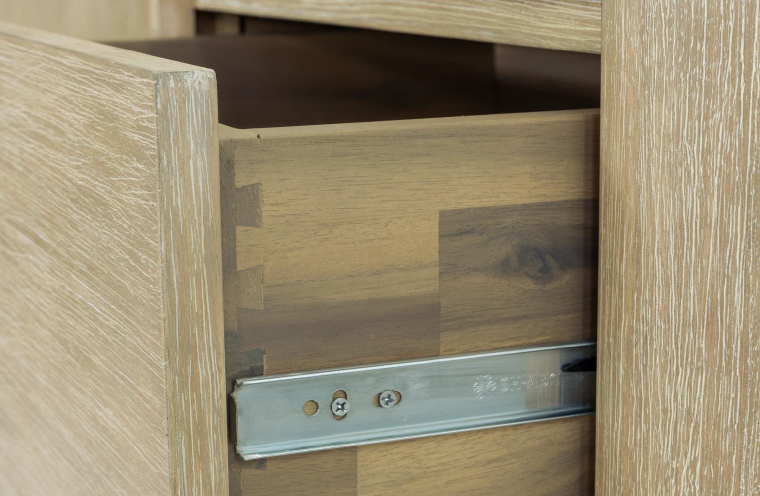Hyde Park 2 Drawer Nightstand w/ Power. Weathered Natural Finish