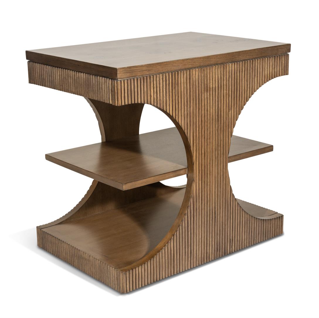 Manhattan Valley Chairside Table Mappa Burl and