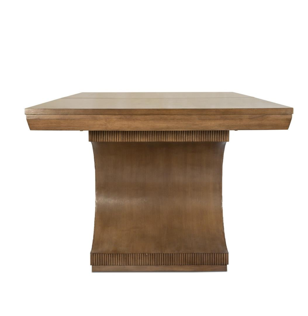 Manhattan Valley Double Pedastal Table Top. Mappa Burl and Vintage Chestnut Finish. Must order base for complete table