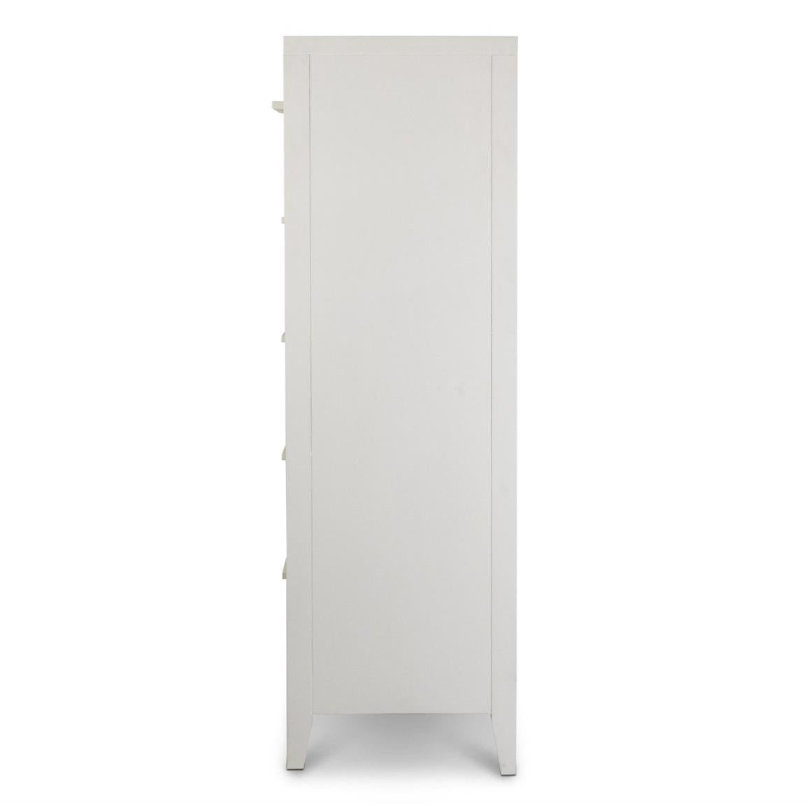 Miramar 5 Drawer Woven Chest. Sand and Stark White Finish