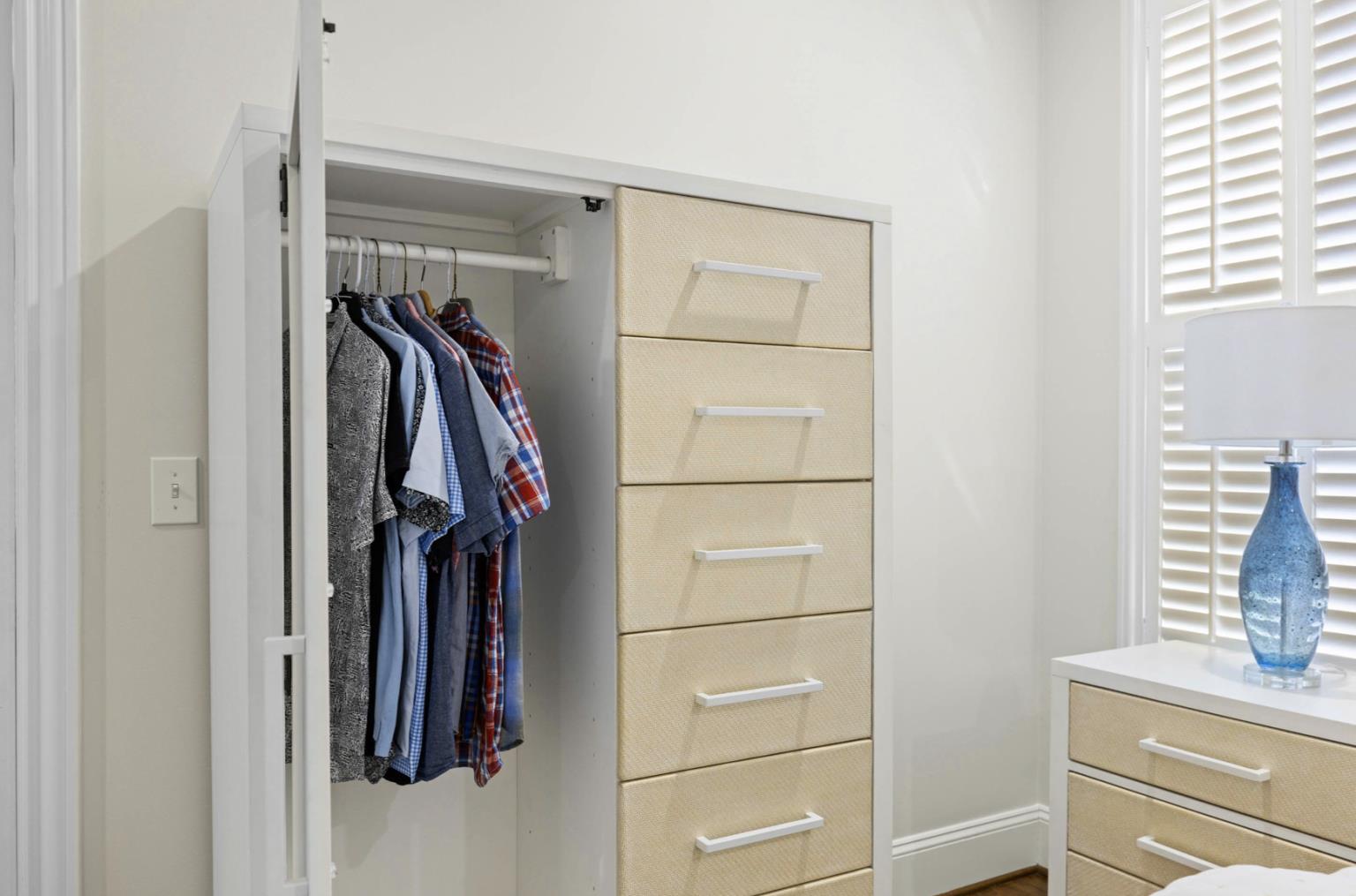 Miramar Woven Mirrored Door Chest. Sand and Stark White Finish