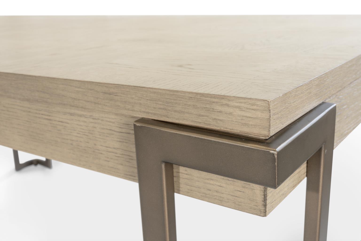 Rio Vista Rectangular Dining Table Base. Muted Earth Tones and Clay Finish. Must order top for complete table