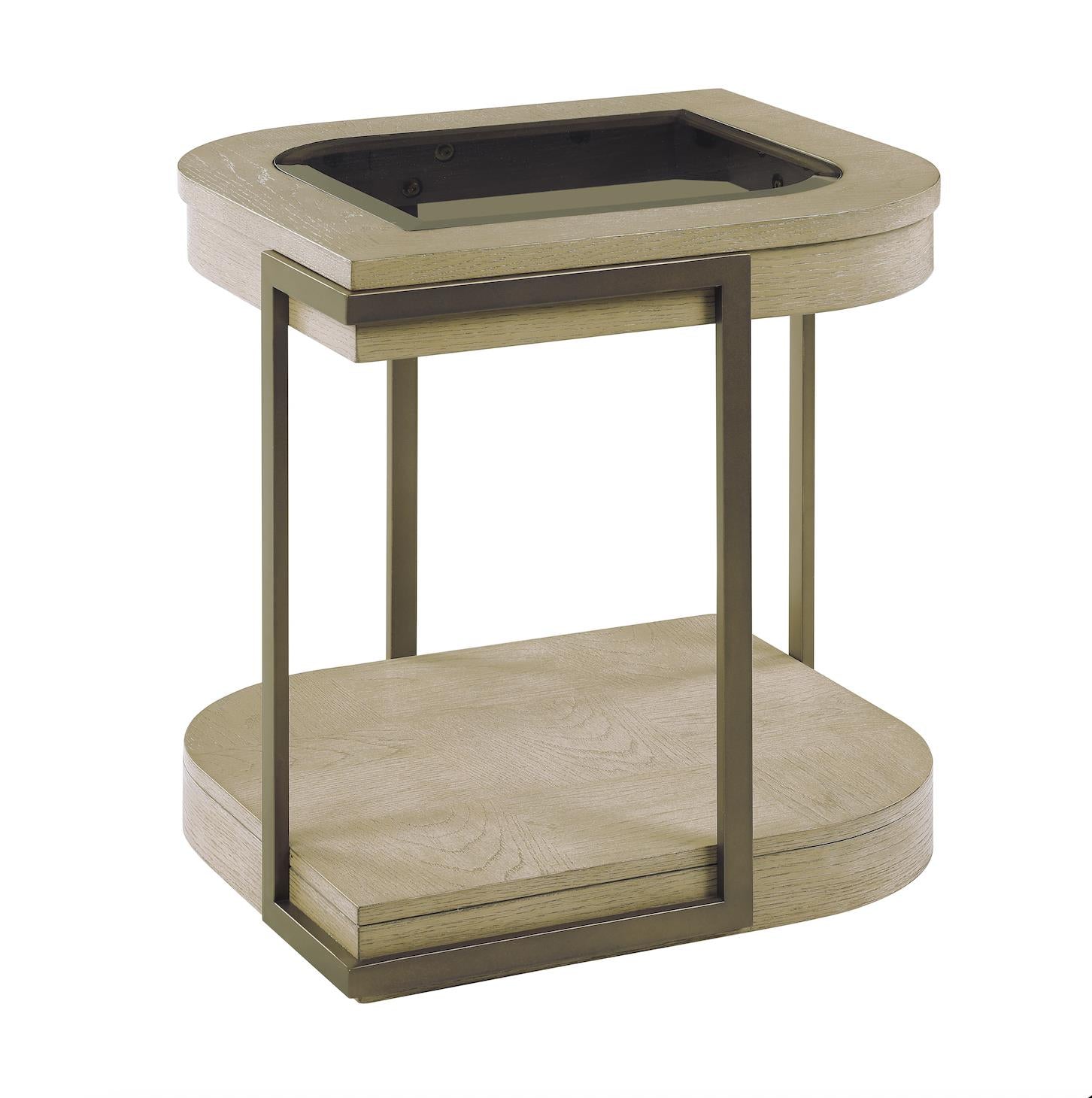 Rio Vista End Table. Muted Earth Tones and Clay Finish