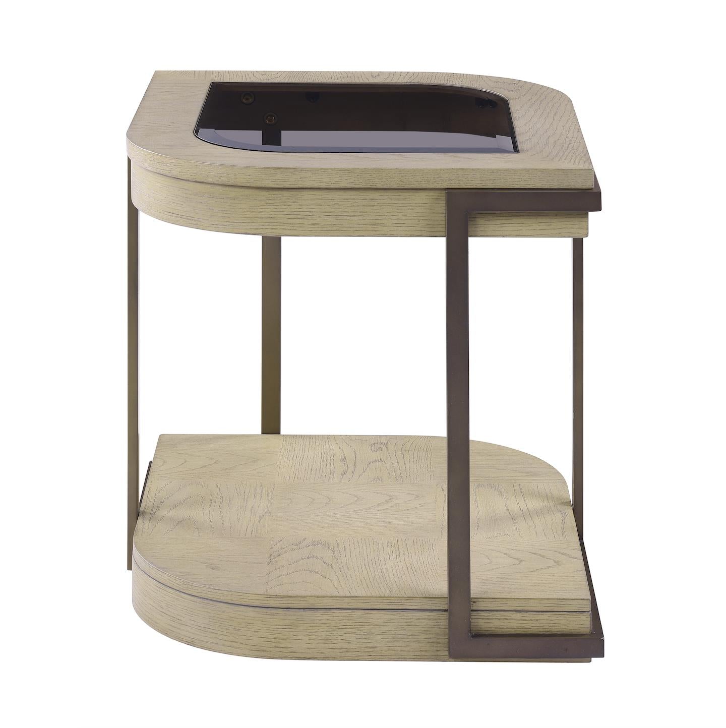 Rio Vista End Table. Muted Earth Tones and Clay Finish