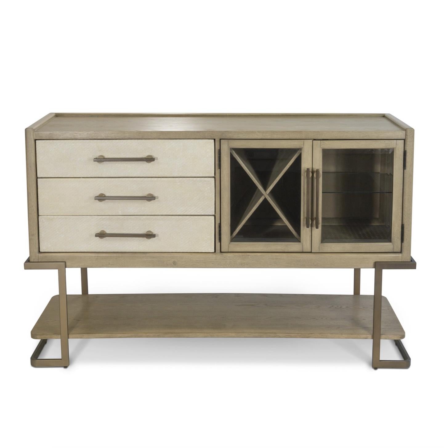 Rio Vista 61" Credenza w/ reversible panels. Muted Earth Tones and Clay Finish