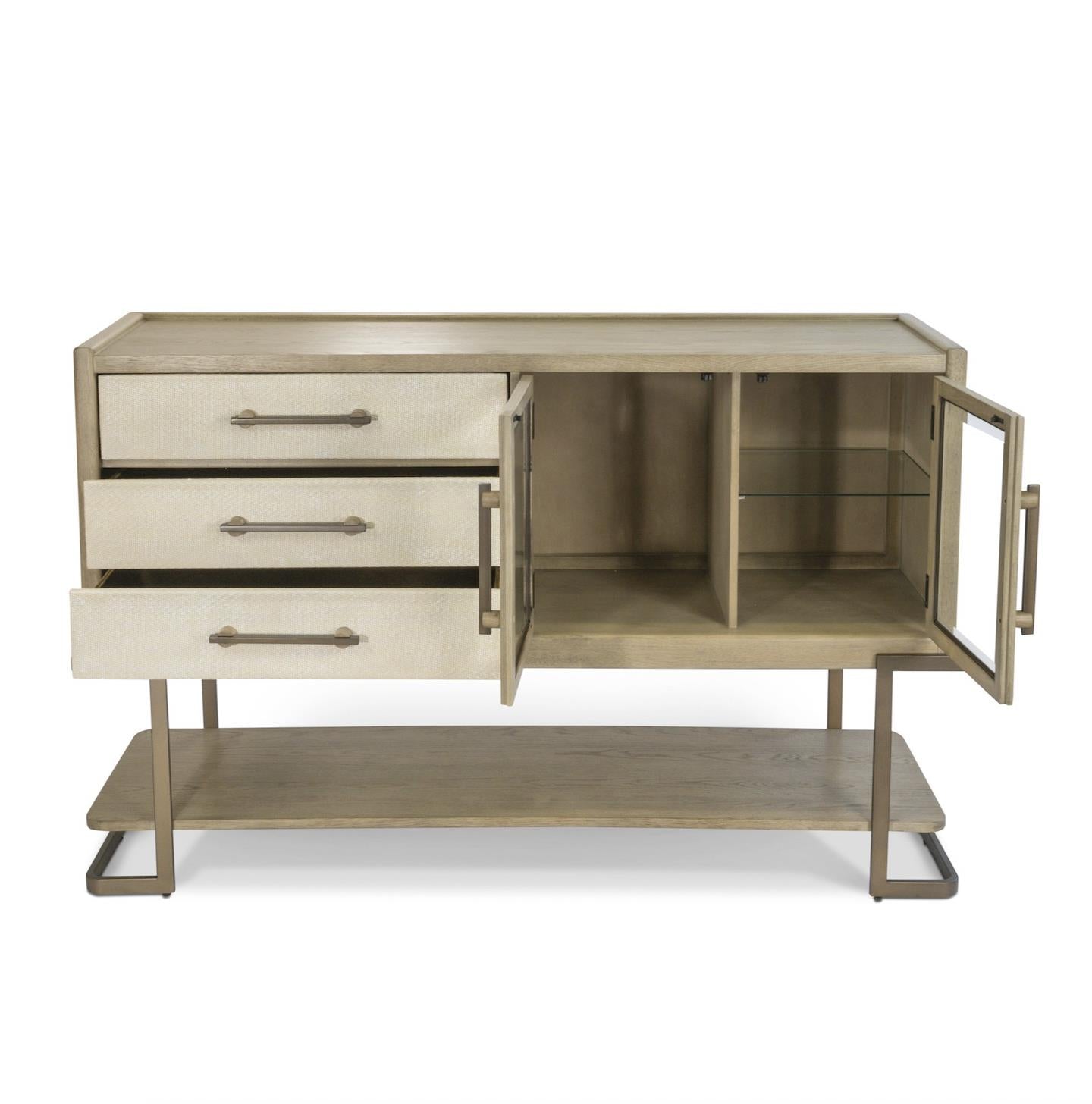 Rio Vista 61" Credenza w/ reversible panels. Muted Earth Tones and Clay Finish