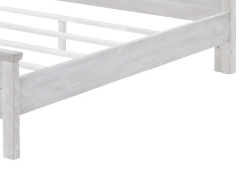 Geneva Queen/King Side Rails. Distressed White Finish