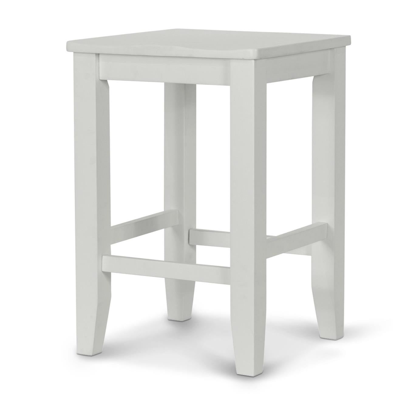 Miramar Stool. Stark White Finish