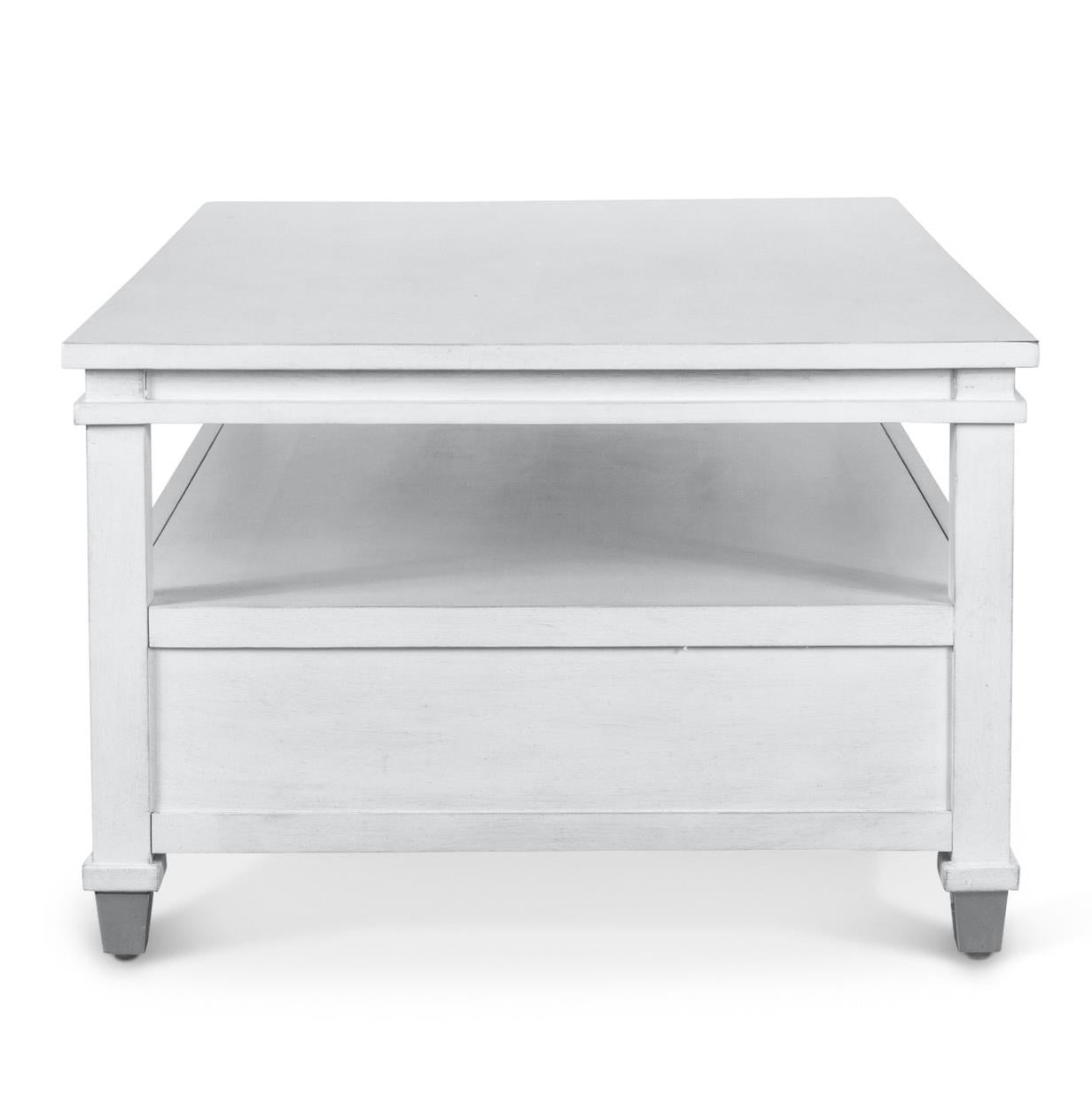 Point Breeze 2-Drawer Cocktail Table. Fresh White Finish