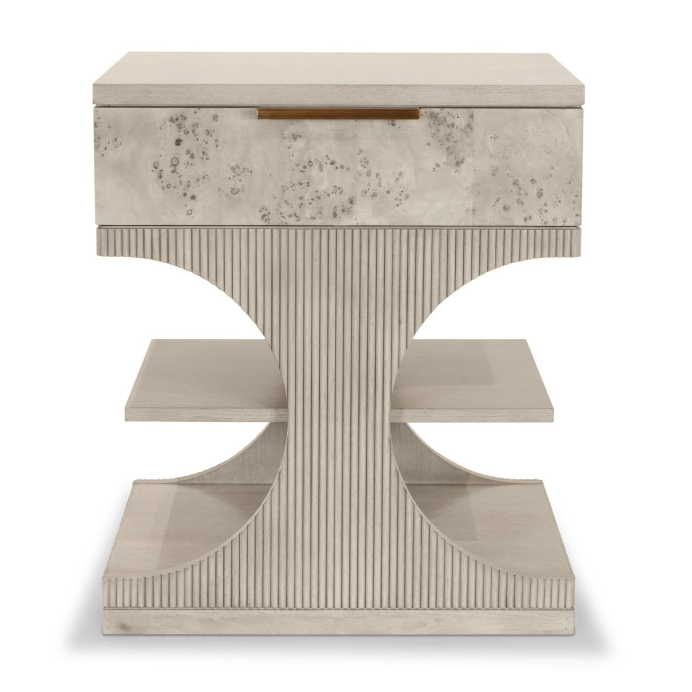 Manhattan Valley 1 Drawer Accent Nightstand. Mappa Burl Light Finish
