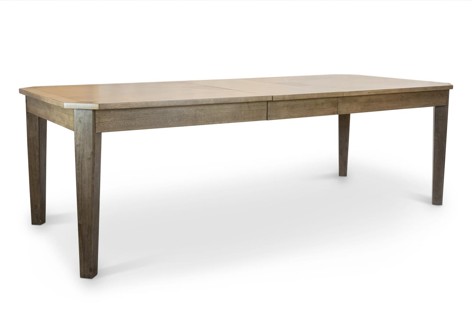 Sun Haven Rectangular Dining Table w/ Self Storing Leaf (78"-96"). Oak and Walnut Finish