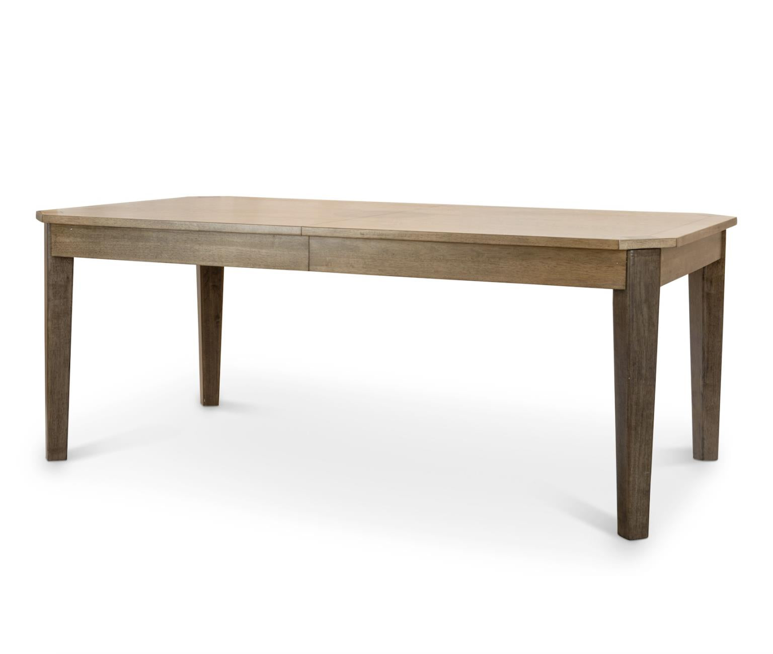Sun Haven Rectangular Dining Table w/ Self Storing Leaf (78"-96"). Oak and Walnut Finish