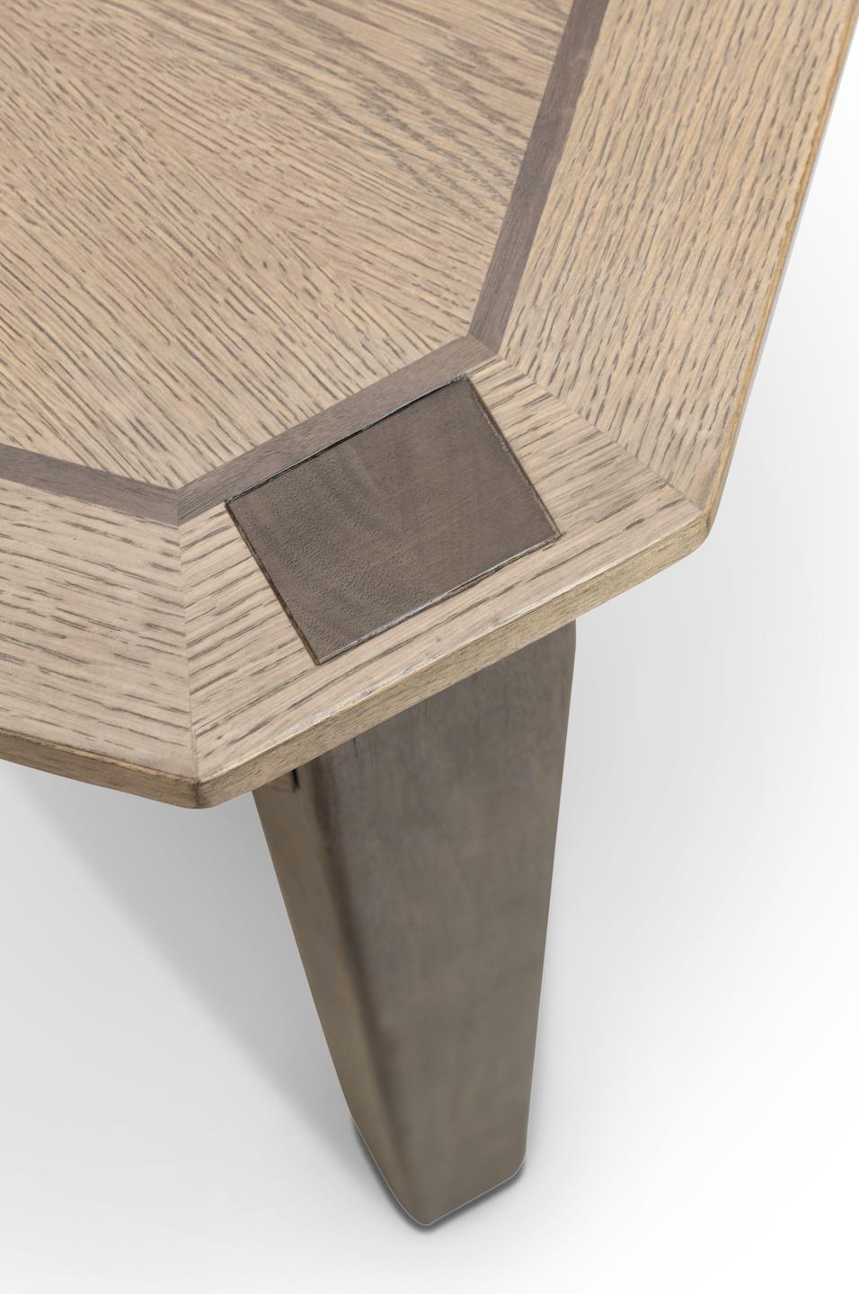 Sun Haven Rectangular Dining Table w/ Self Storing Leaf (78"-96"). Oak and Walnut Finish