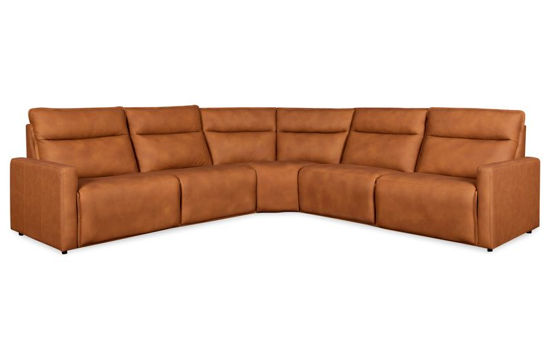 Adell 5pc Leather Reclining Sectional