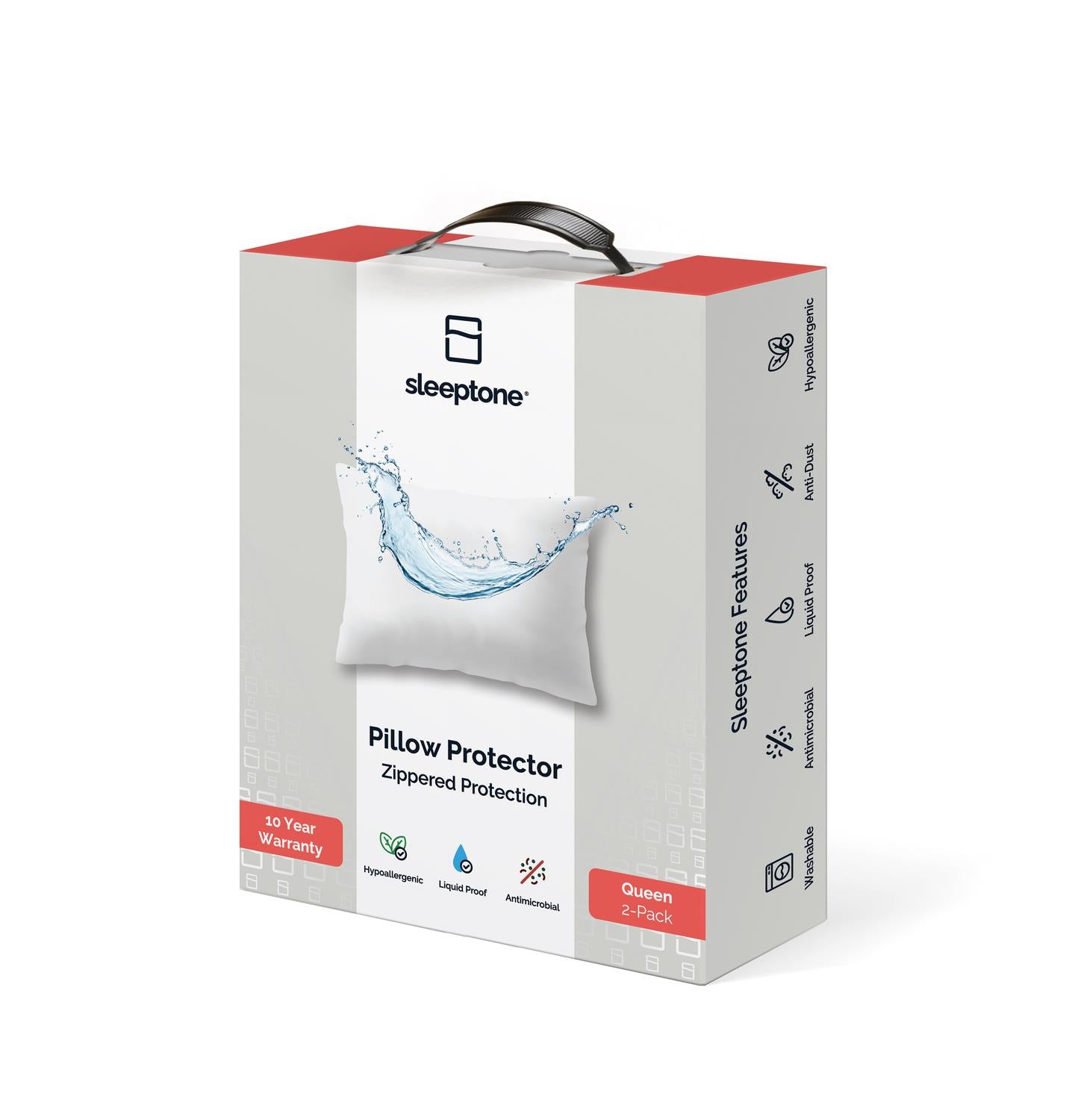 Waterproof Brushed Microfiber Pillow Protectors - White
