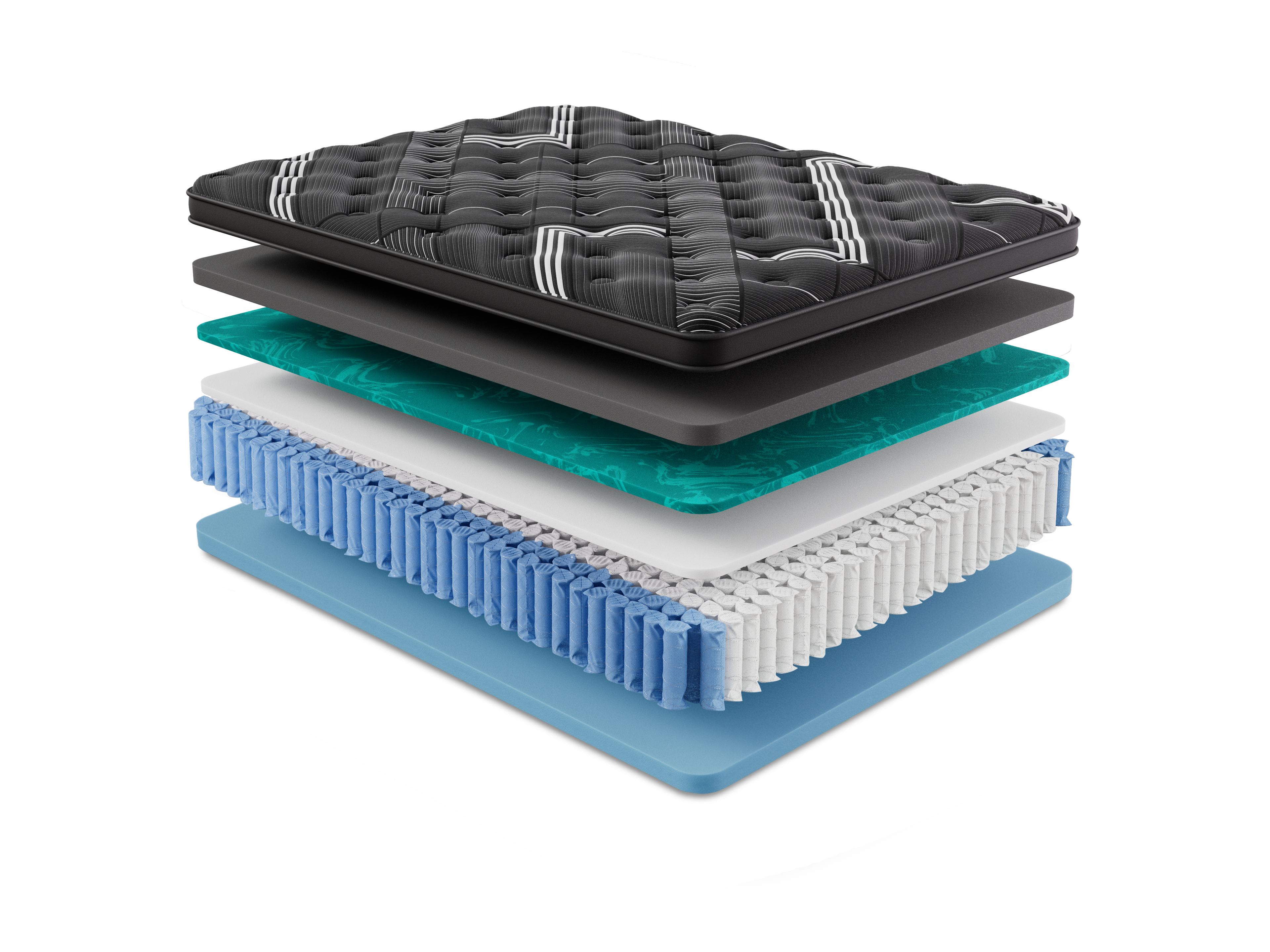 Diamond Timeless Hybrid Mattress layers - copper-infused memory foam and coil construction
